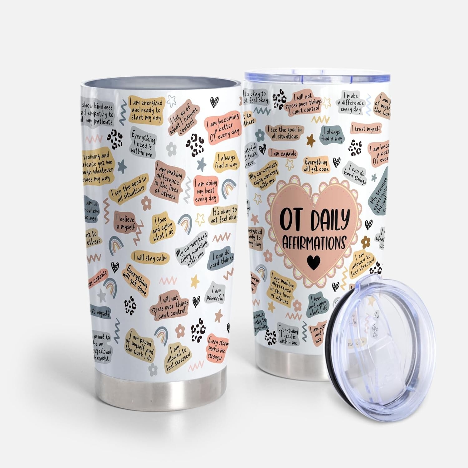 Occupational Therapy Stainless Steel Insulated Tumbler Travel Mug Affirmations
