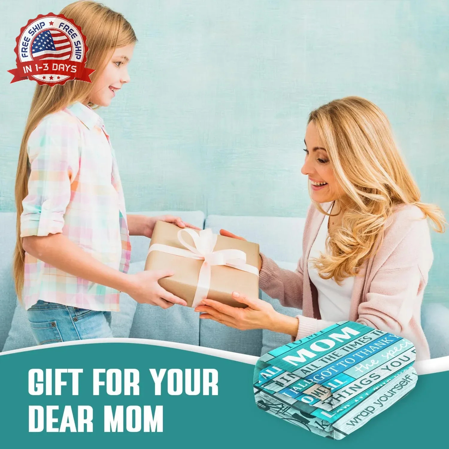 Gifts for Mom Mothers Day, Mom Birthday Gifts, Mother Blanket Gifts from Daughte