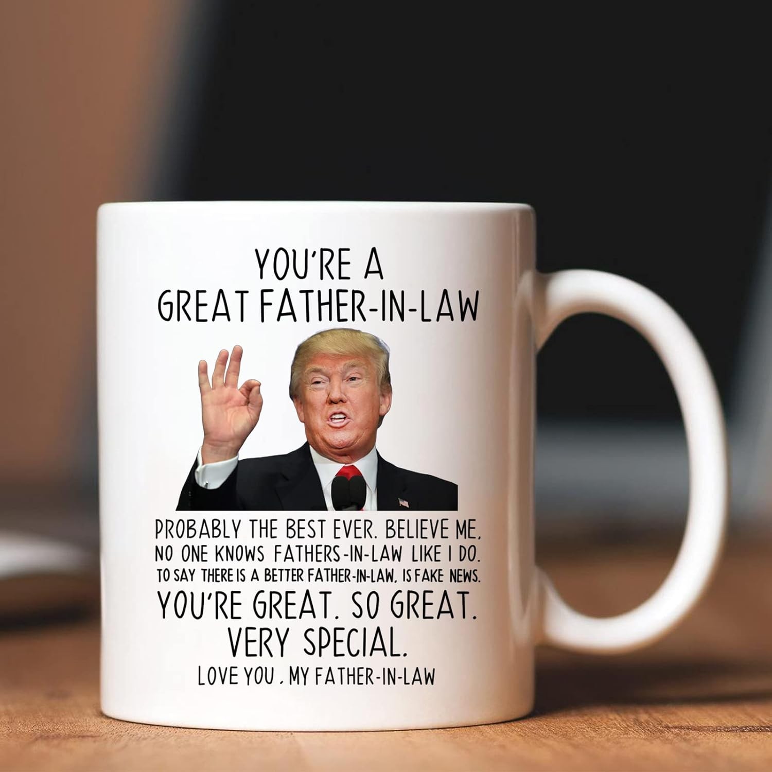 Aurahouse You’re A Great Father in Law 11 Oz Coffee Mug, Funny Gifts for Father-