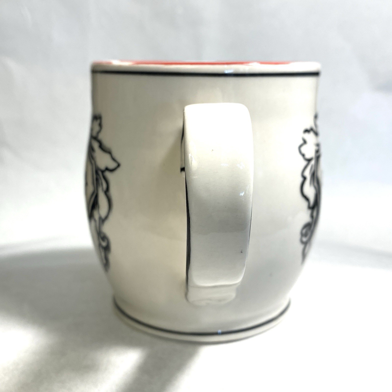 Anthropologie Molly Hatch “Something Good” Mug Cup Red Polka Dot Interior