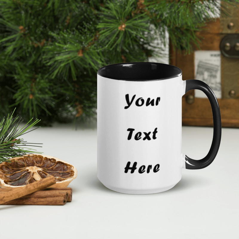 Personalized Initial Coffee Mug Custom Name Monogram Text Photo Ceramic Cup
