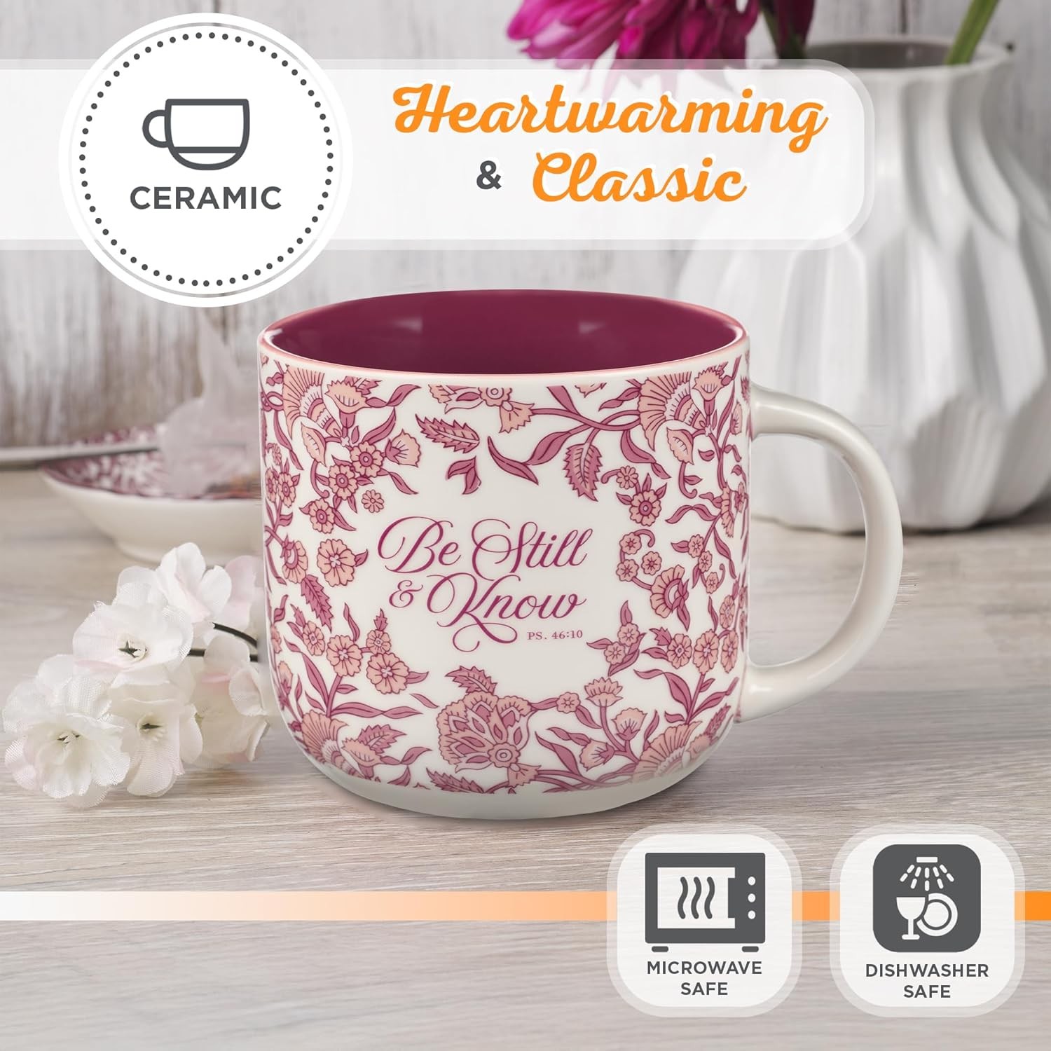Christian Art Gifts Large Ceramic Microwave/Dishwasher Safe Coffee & Tea Mug for