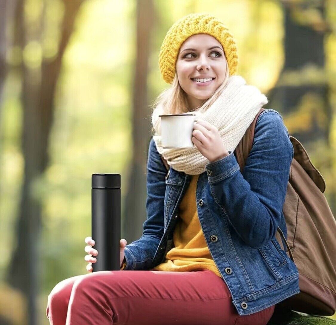 Smart LED Temperature Display Stainless Steel Thermal Water Bottle – Hot & Cold