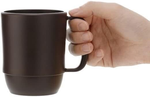 3 Pack Plastic Microwavable Water Mug 12oz Brown BPA Free Made in Japan S-3092×3