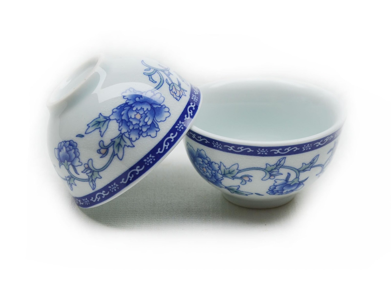 Liang baobao Chinese Traditional Tea Tasting Cup Set of 4, 1.6oz White Porcel…
