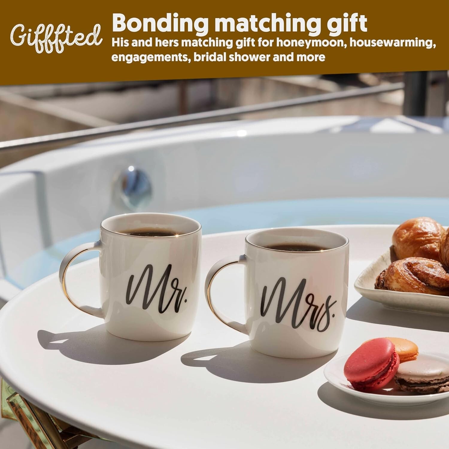 Mr & Mrs Coffee Mugs Wedding Anniversary Engagement Gifts Husband Wife Bride Gro