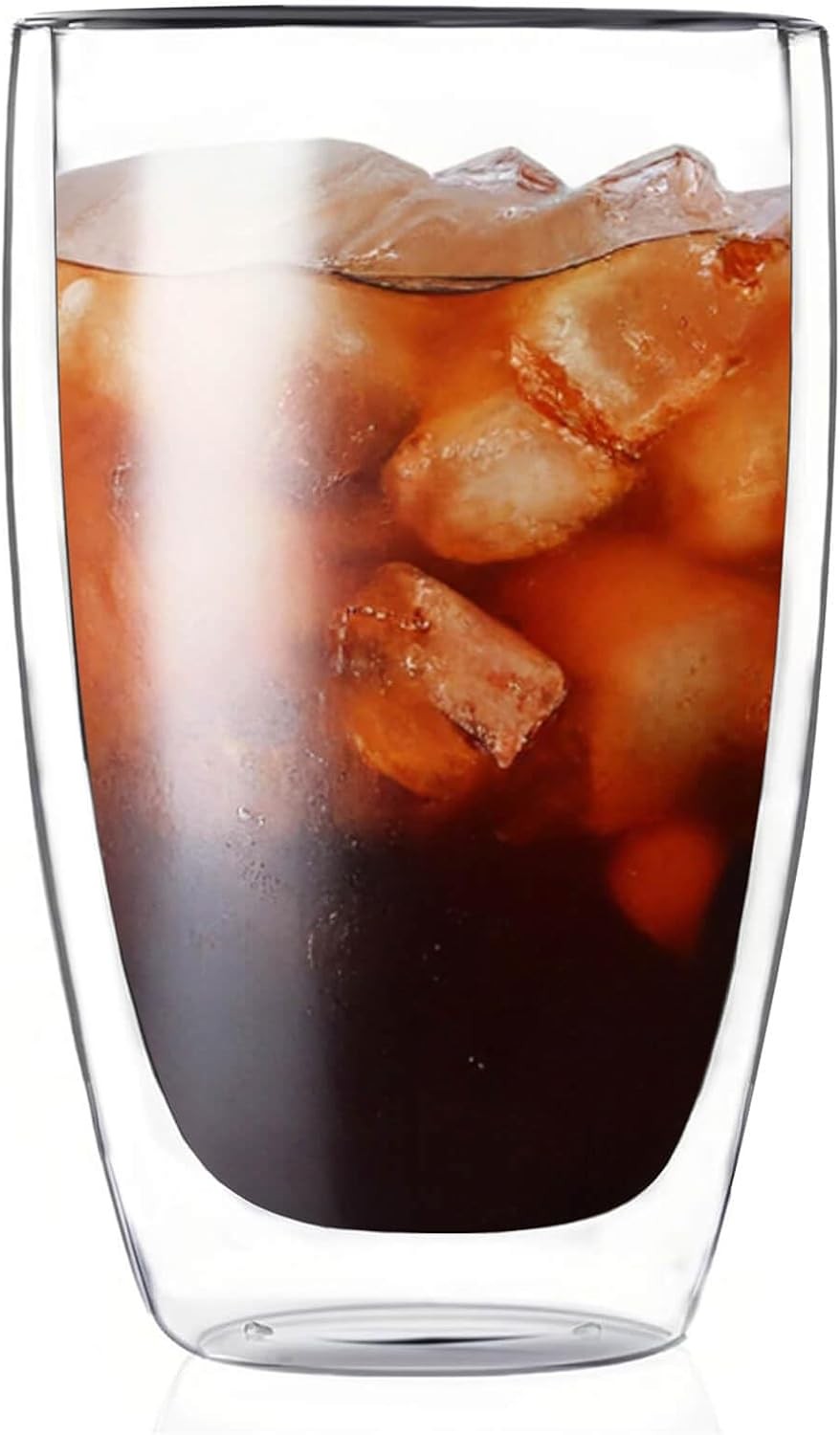 17oz Double Wall Glass Coffee Mugs, Insulated Coffee Mug, Clear Borosilicate