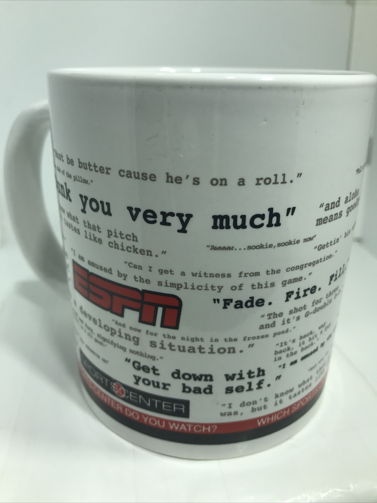 ESPN SPORTS CENTER MUG. ESPN SPORTS CENTER COFFEE MUG. VTG ESPN MUG. B412