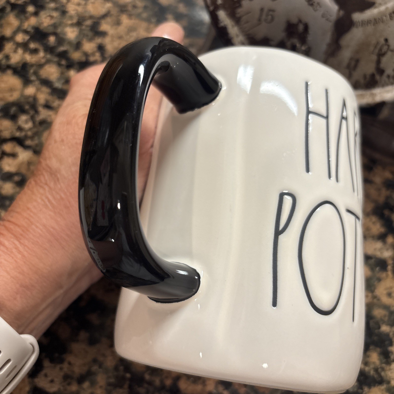 Rae Dunn Harry Potter Coffee Mug Lightning Bolt Glasses White Black Ceramic Cup