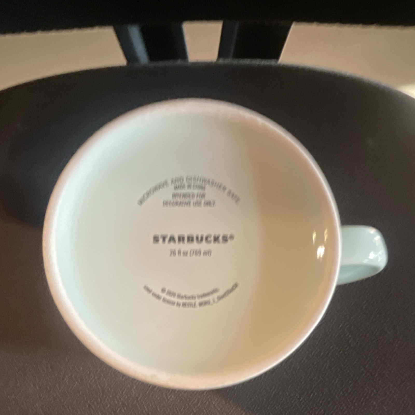 Starbucks White Ceramic Coffee Mug 26 fl oz Holiday Floral & Nature Christmas