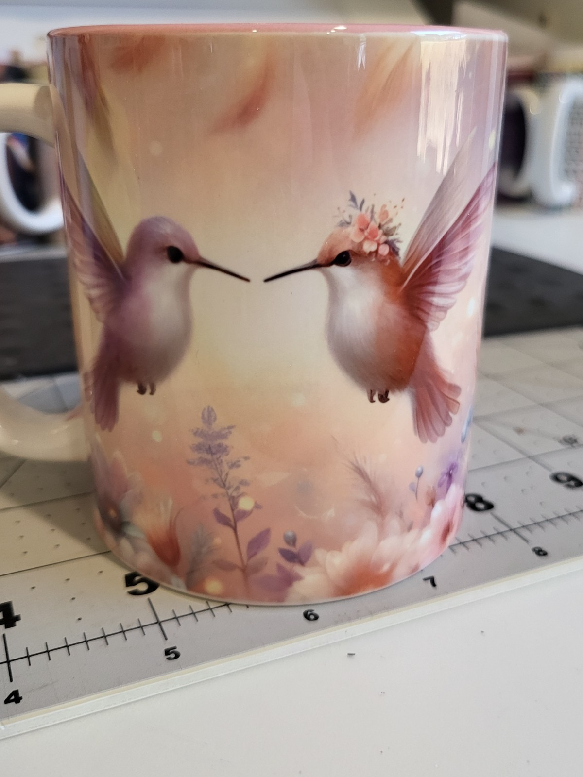 humming bird Handmade Sublimated 15 Oz Coffee Mug