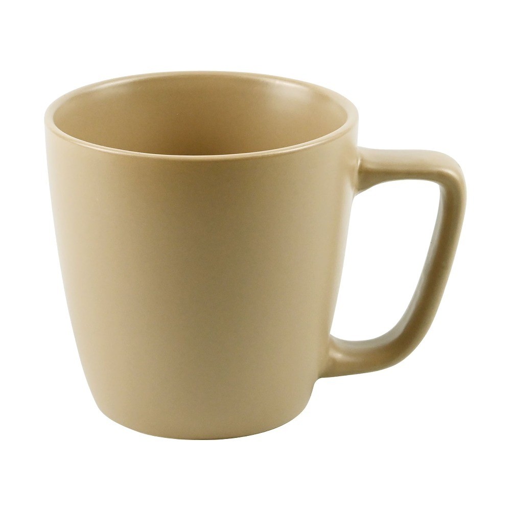 4 Pack Matte Brown Stoneware Mugs 14 oz