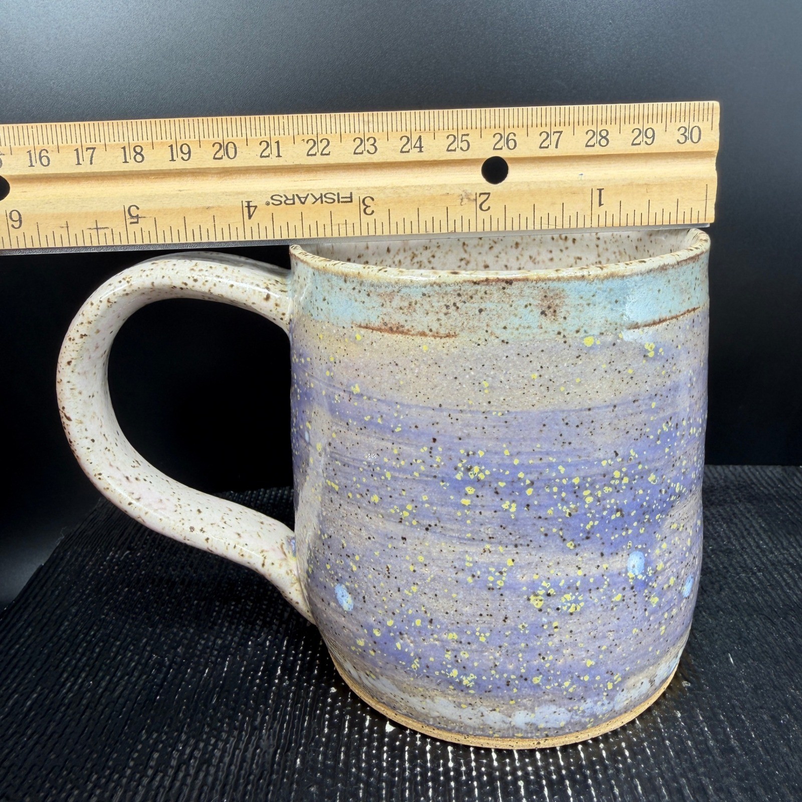 Studio Pottery Galaxy Glaze Mug Purple Blue Speckled Handcrafted Ceramic Cup Mug