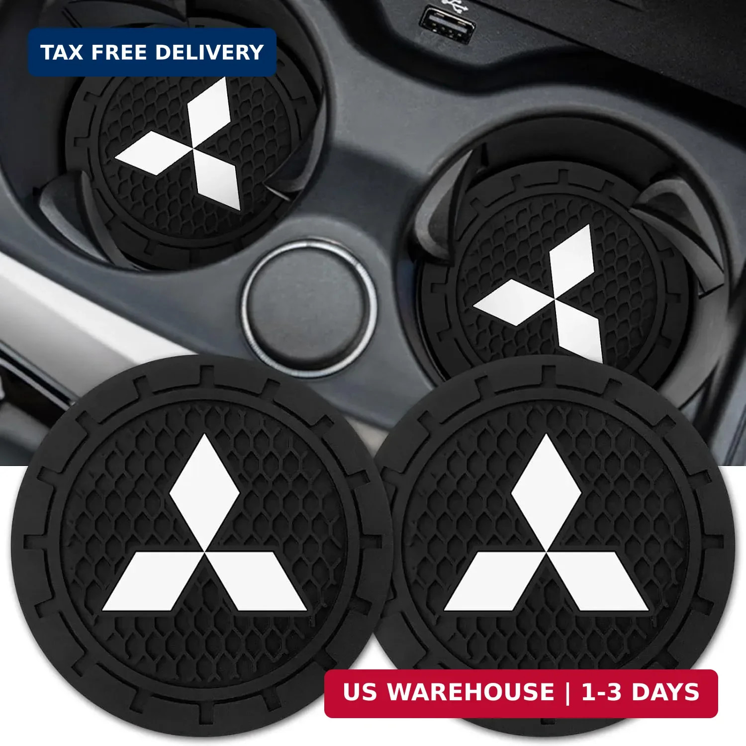 Car Cup Holder Coaster for Mitsubishi Universal Non-Slip Cup Holder Insert Coast