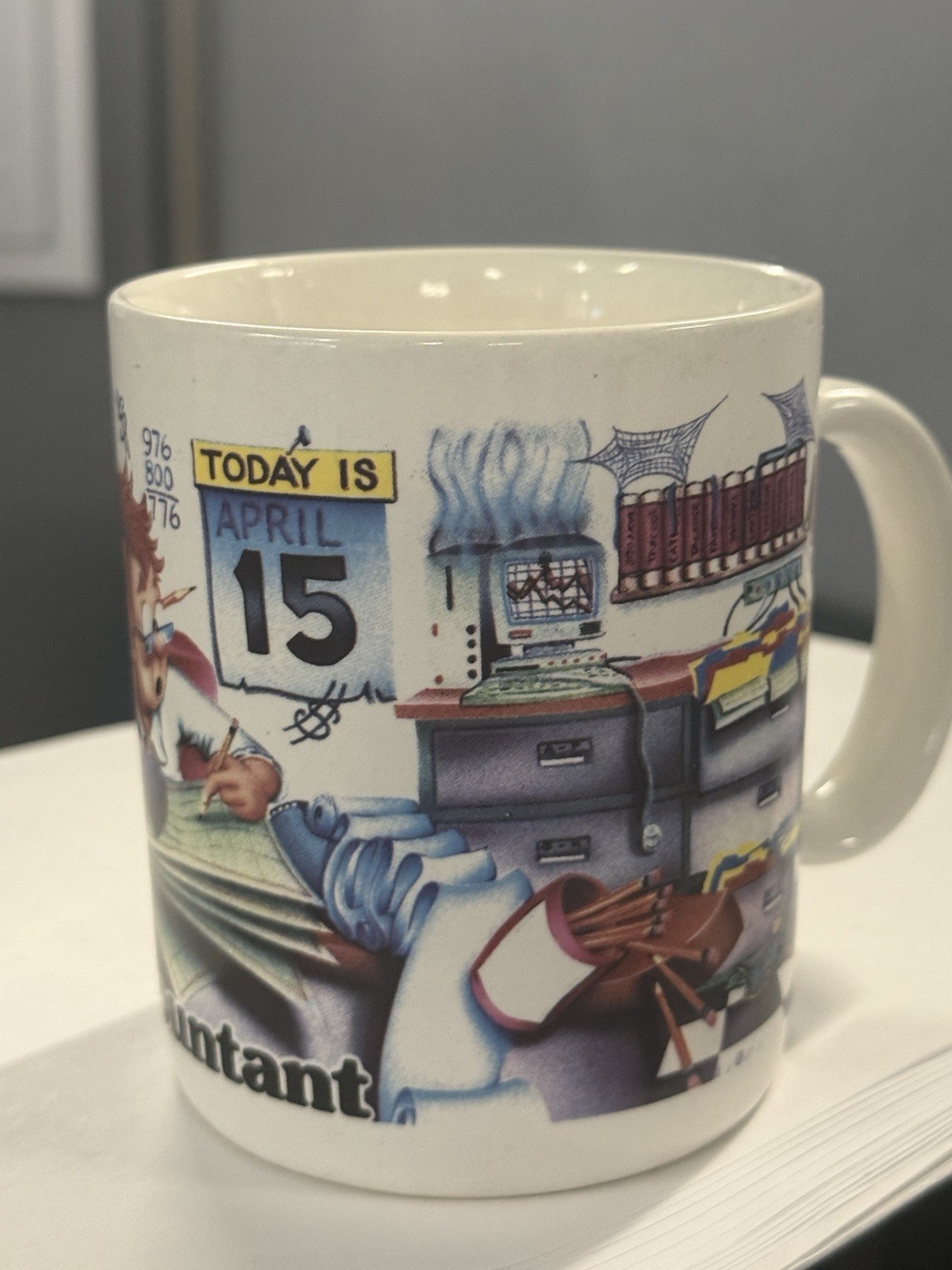 OCCUPATIONAL HAZARD ACCOUNTANT COFFEE MUG-VG CONDITION 4″ HIGH