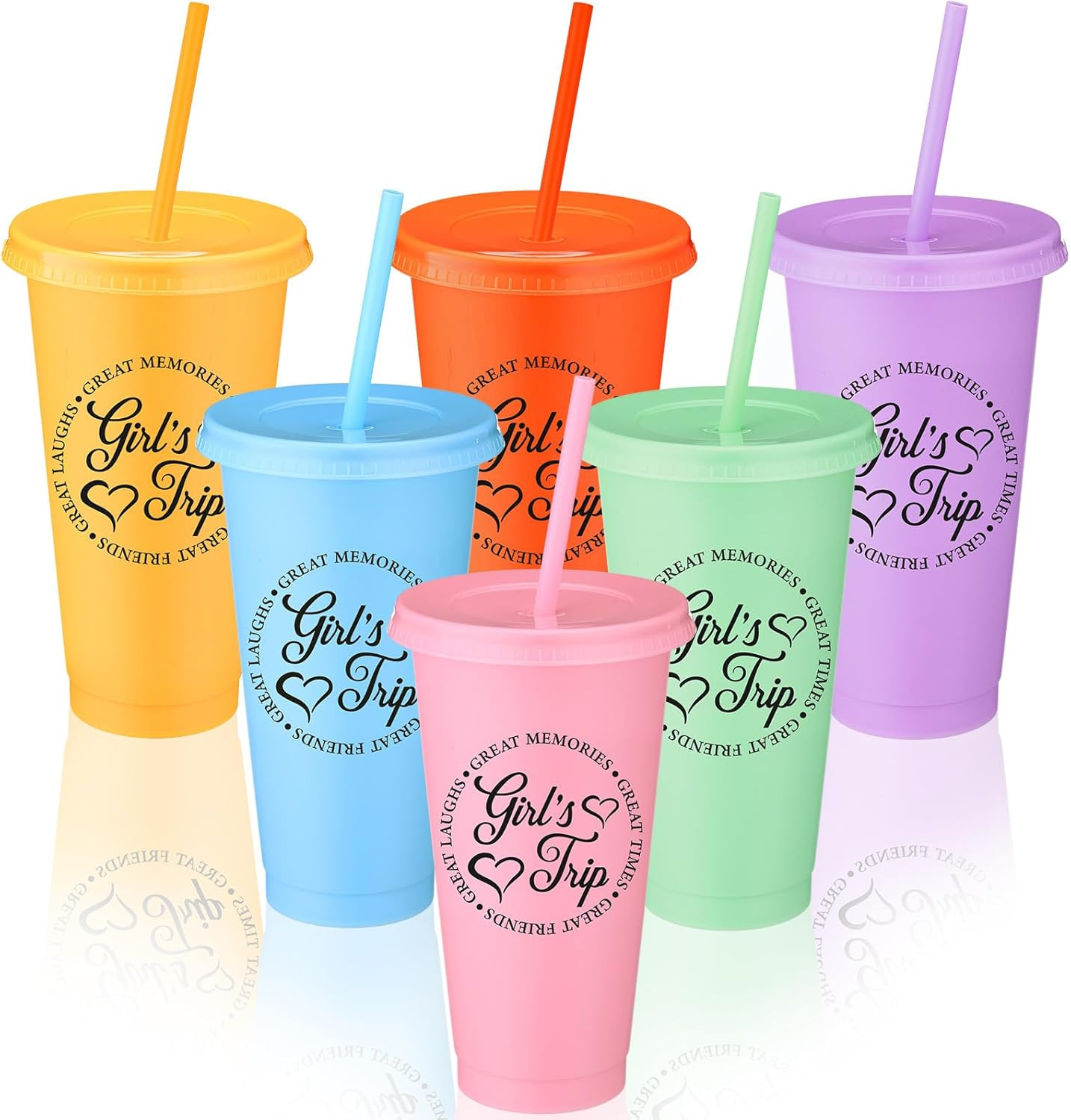 6 Set Girls Trip Gifts Favors Weekend Gifts 2026 for Girls Women Trip Cup with L