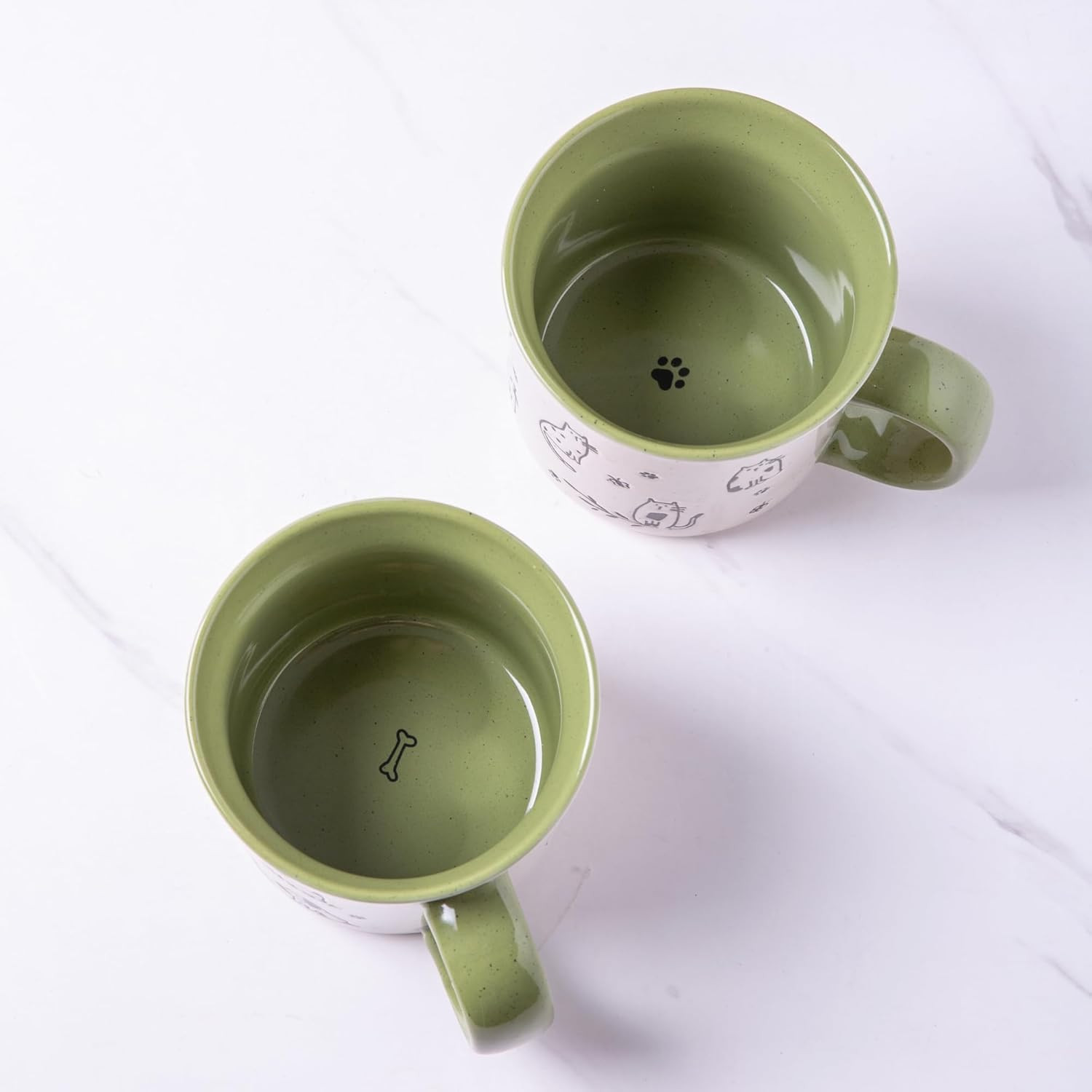 22 OZ Large Ceramic Coffee Mugs Set of 2, Oversized Mugs with Big Handle for Men
