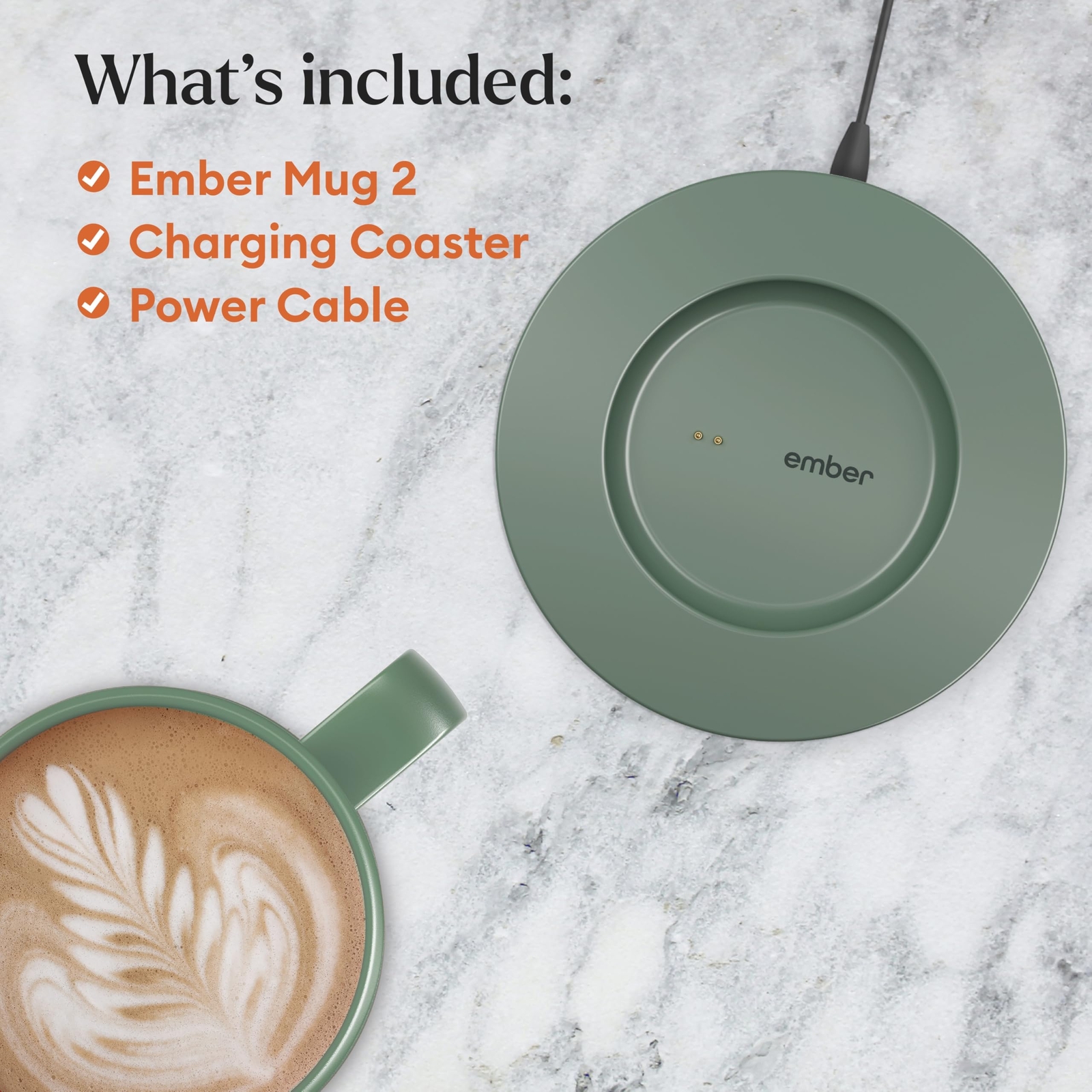 Ember Temperature Control 14oz Smart Mug 2, App Controlled Sage Green