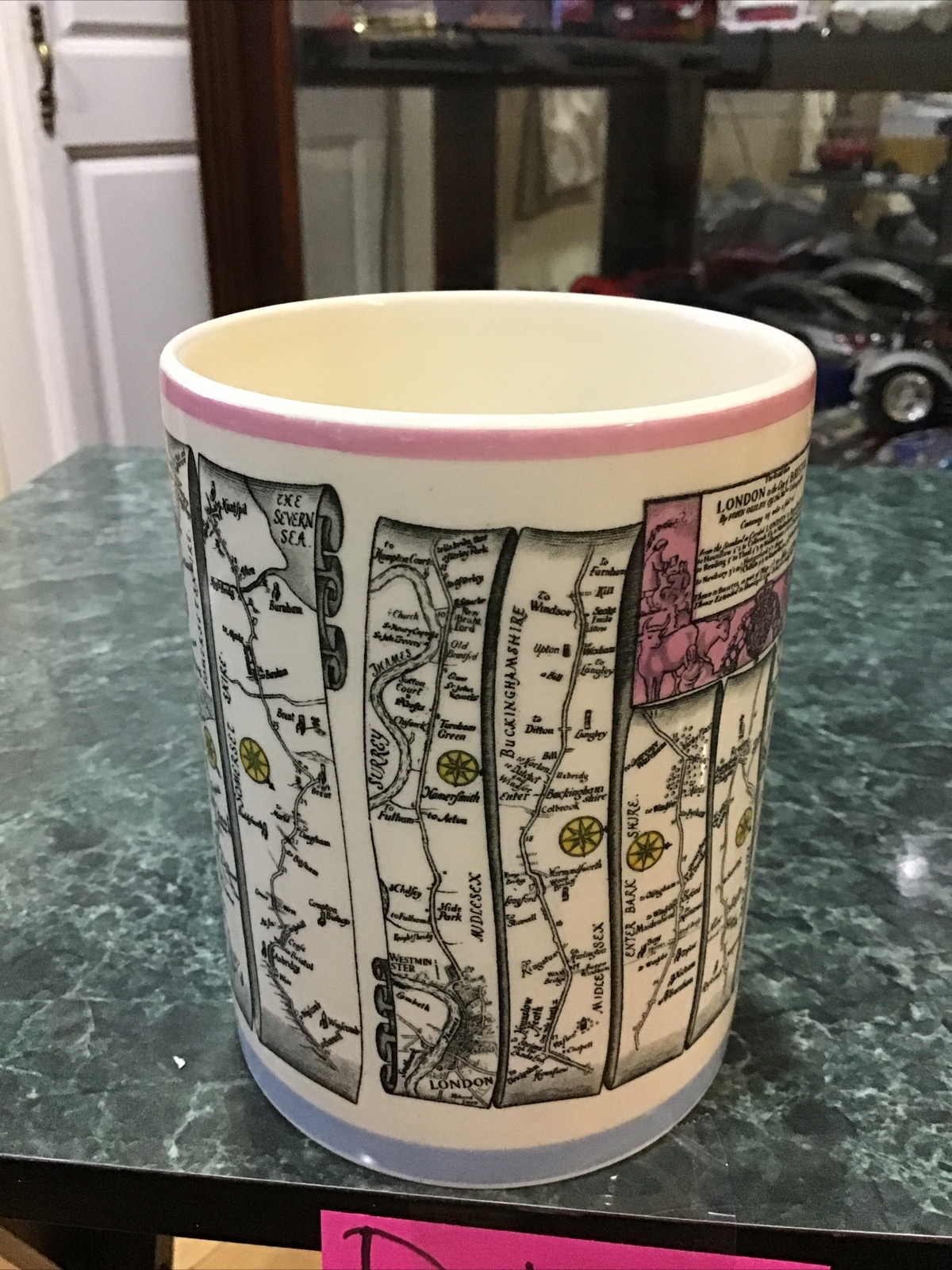 BRITANNIA KINGDOM OF ENGLAND COFFEE. DOMINION OF WALES. Art Deco Print Mug. B117