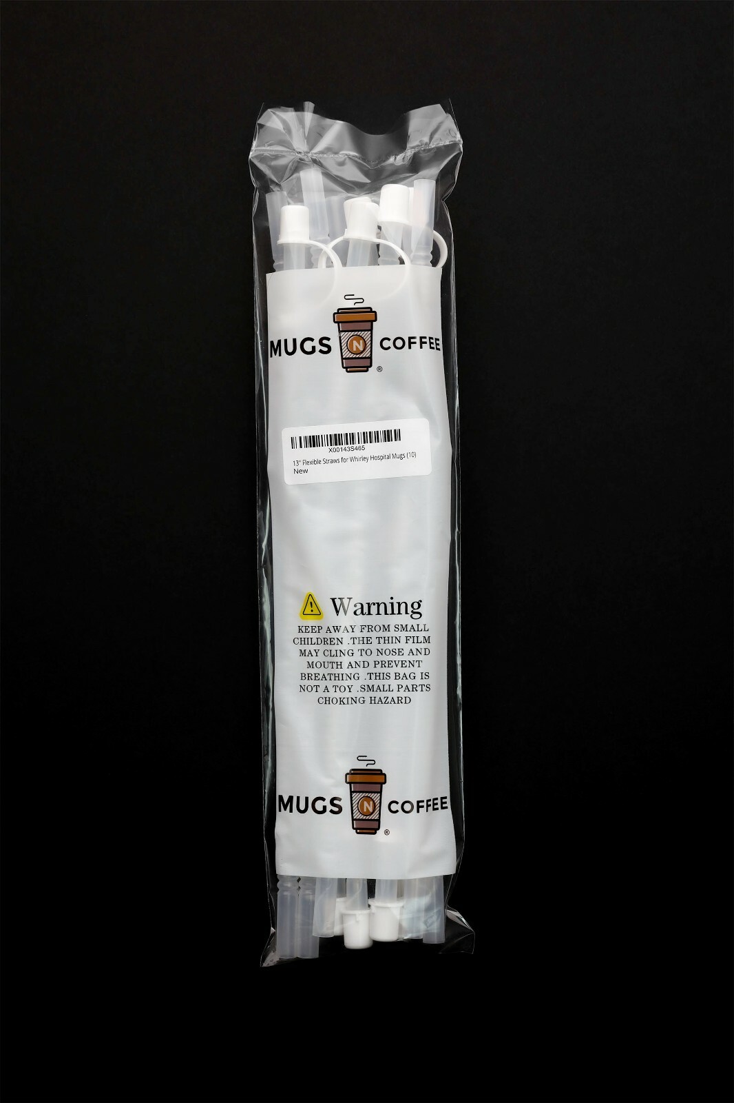13″ Straws for insulated mugs (10 ct.) w/ Caps | Flexible and Reusable