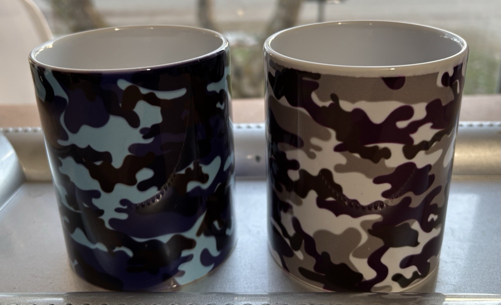 New 2PK Coffee His/Her Camo Mug 11oz Sympathy Sickness Healing Prayer Fast Ship