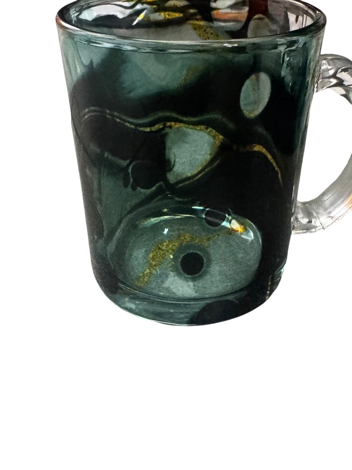 Marble Art Glass Coffee Mug 11 oz