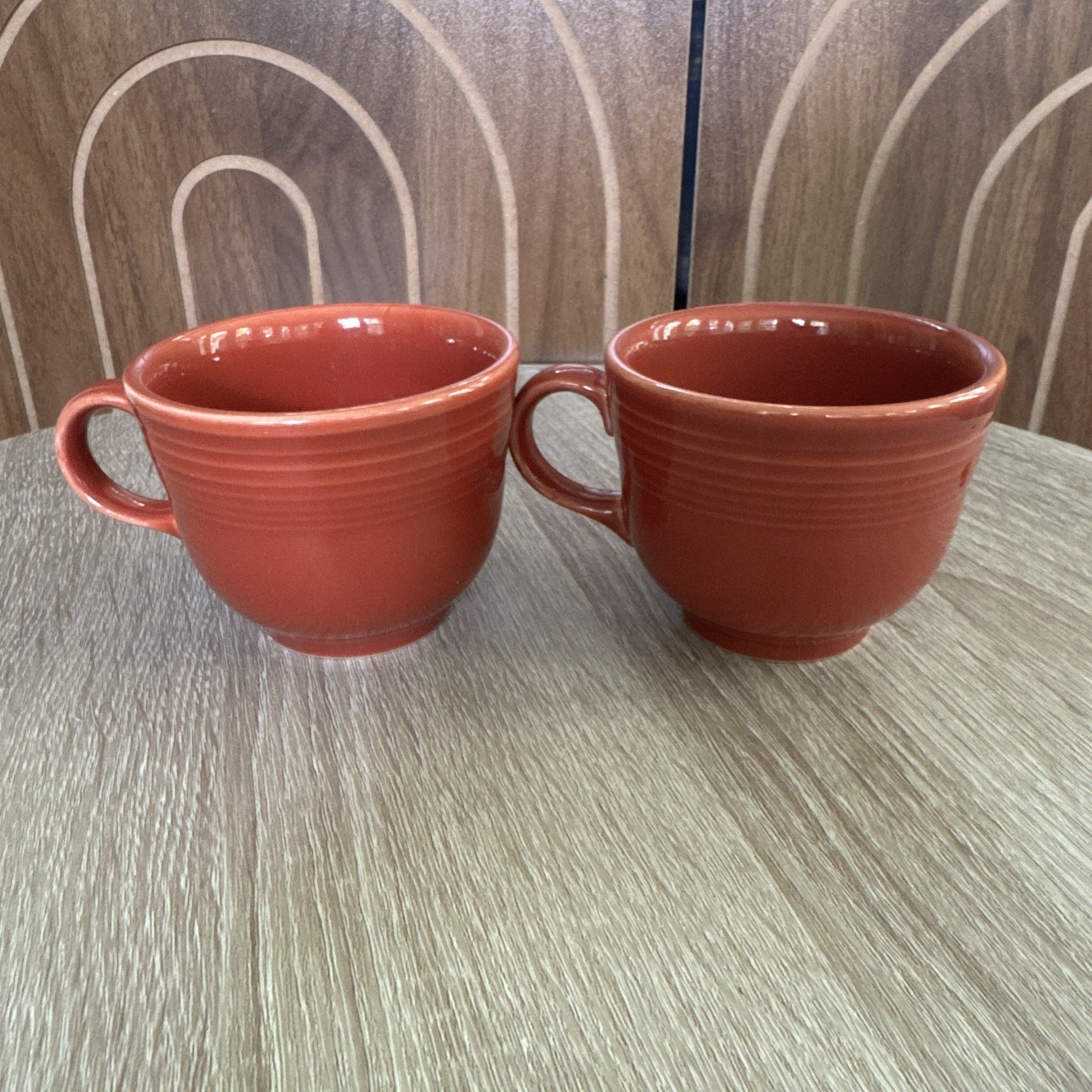 Fiestaware paprika set of 2 retro tea cups