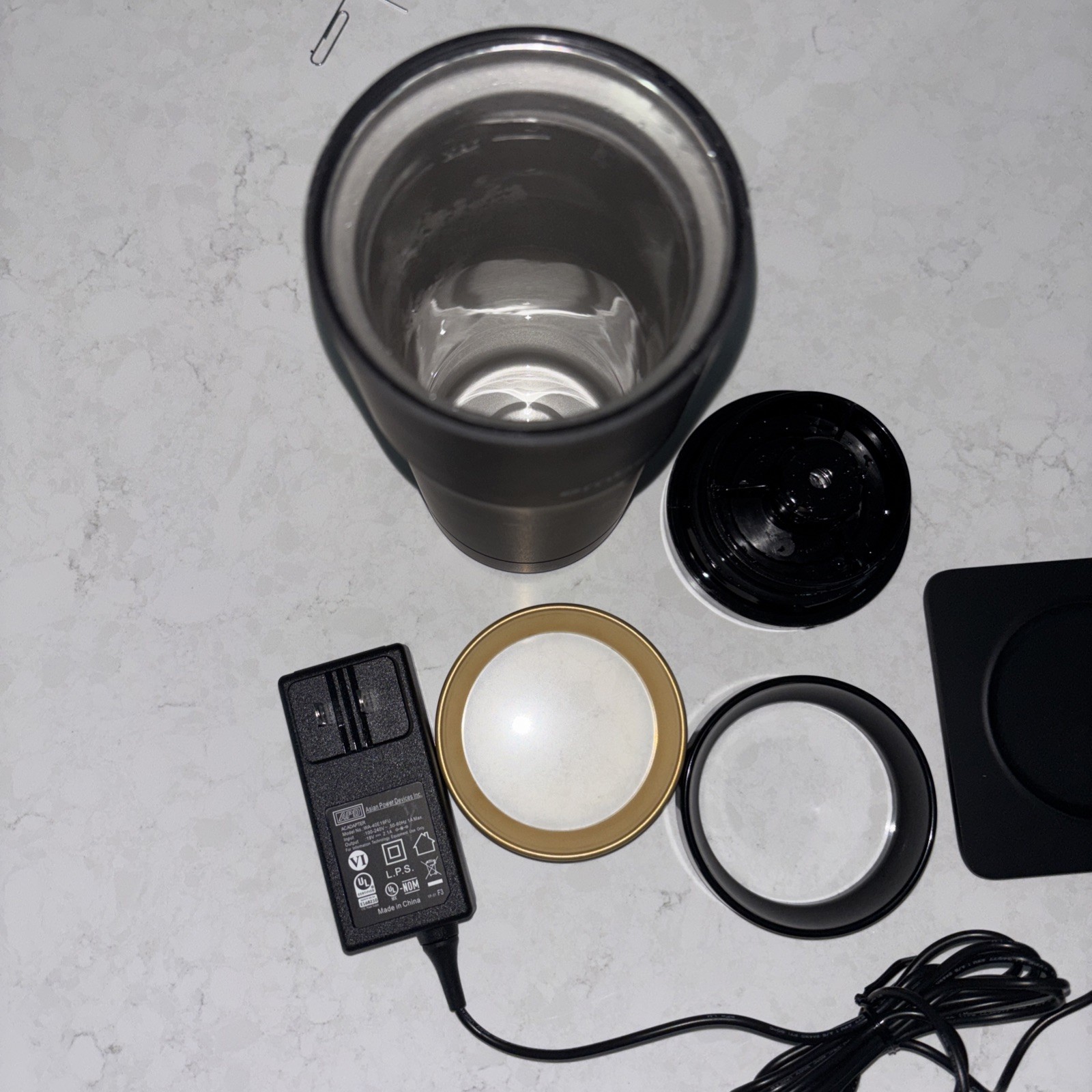 Ember Travel Mug 2, 12 oz, Temperature Control Smart Travel Mug, Black Charger