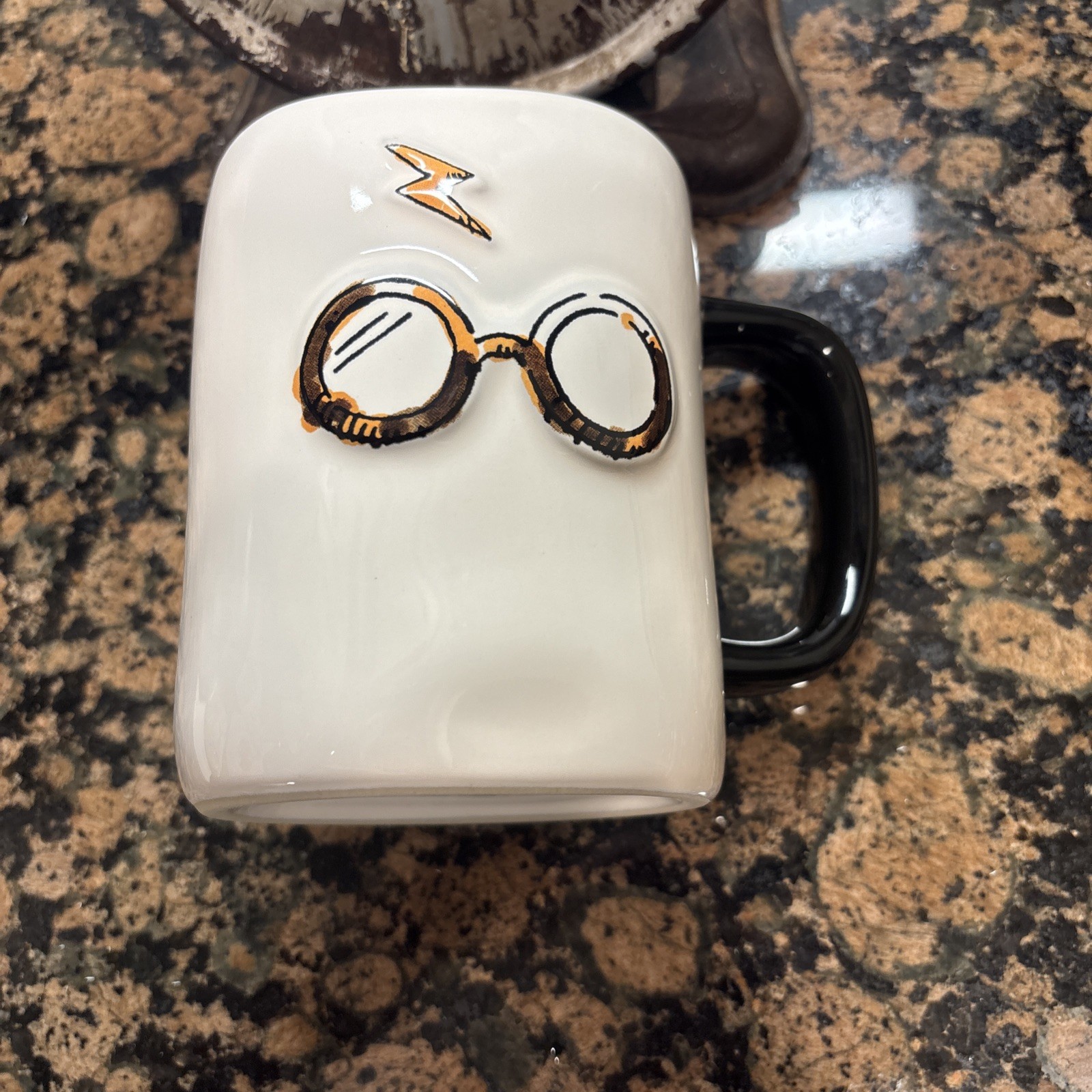 Rae Dunn Harry Potter Coffee Mug Lightning Bolt Glasses White Black Ceramic Cup