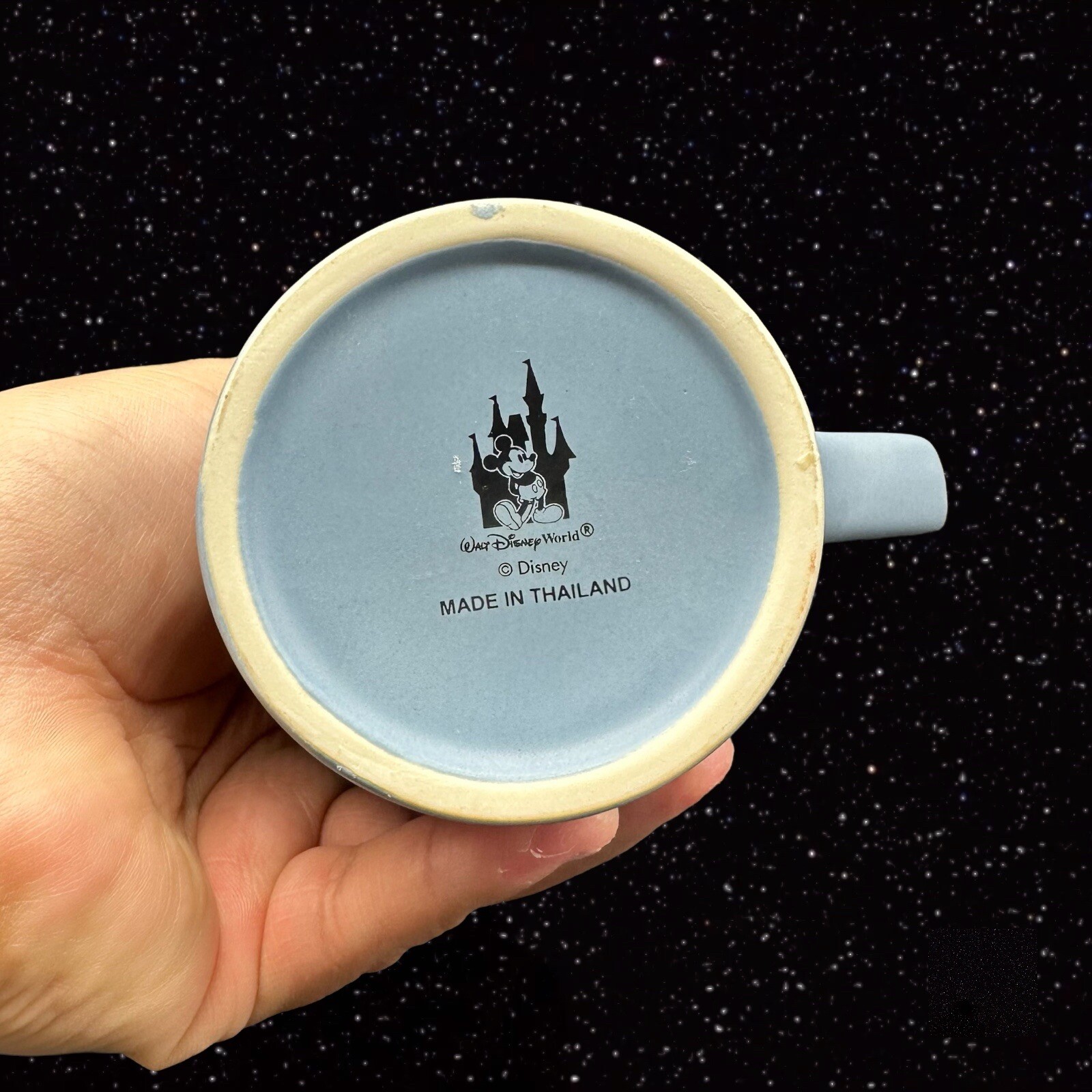 WALT DISNEY WORLD COFFEE CUP MUG Mickey Mouse Ceramic Made In Thailand 4.5”T 3”W