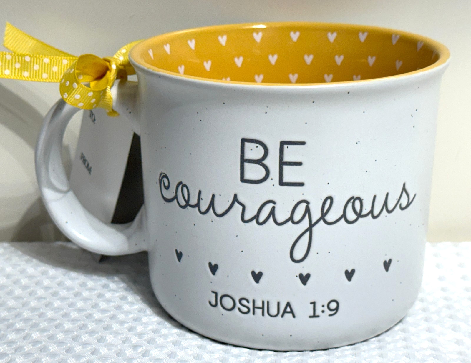 Dwell Studio 23oz. “Be Courageous Joshua 1:9” Ceramic Mug #676