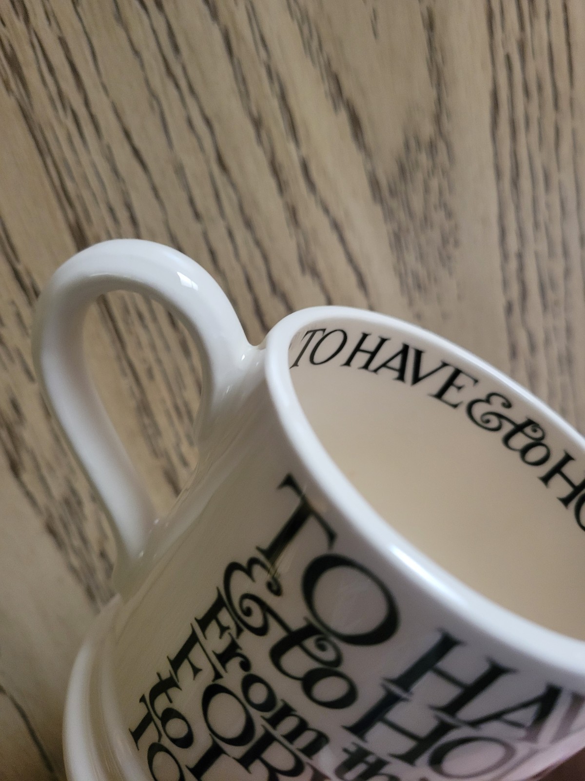 Emma Bridgewater 1/2 Pint “MR” Mug TO HAVE & TO HOLD Groom Wedding Married FLAW
