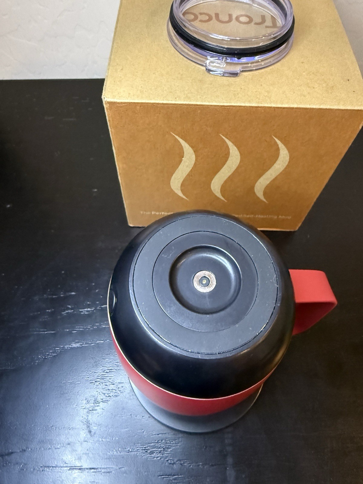 Tronco Smart Heated Coffee Mug Crimson Temp Control Warmer 14oz Complete