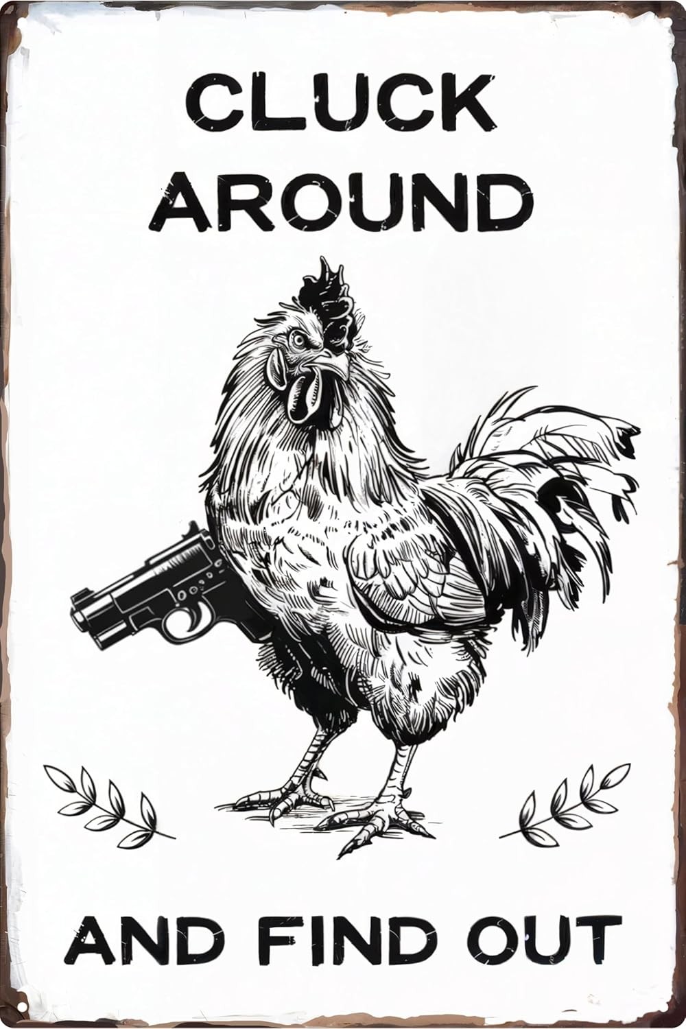Funny Chicken Gifts Christian God Gifts Chicken I’M Going to Let God Fix It Tin