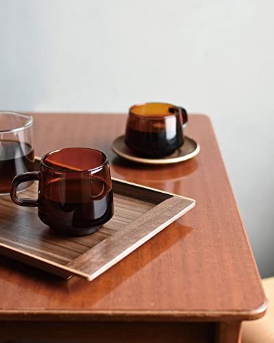 KINTO SEPIA Cup 270ml Amber Heat-Resistant Glass Coffee Tea Mug Japan New 21740