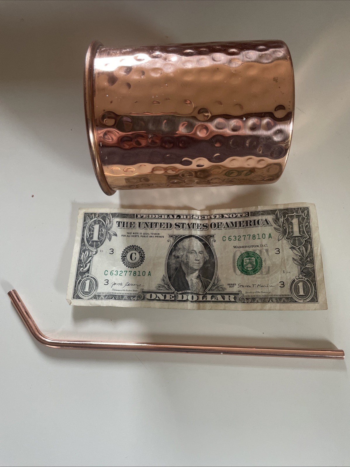 Copper Cure Mule Mug Set of 4-Solid Cylindrical Dimpled-Lightly Used