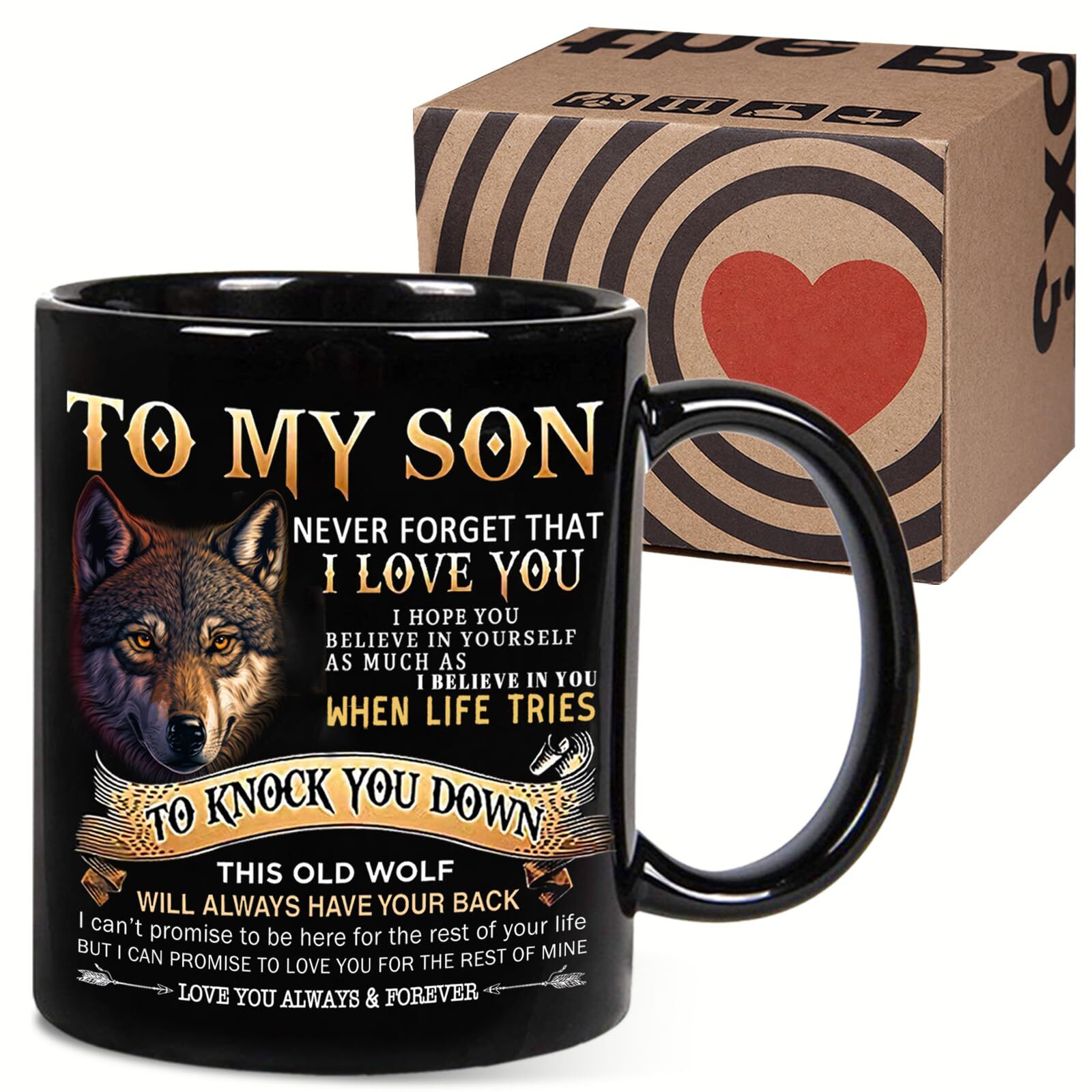 Christmas Gifts For Son Mug 11 Oz To My Son Gifts Wolf Mug From Mom Dad Son Birt