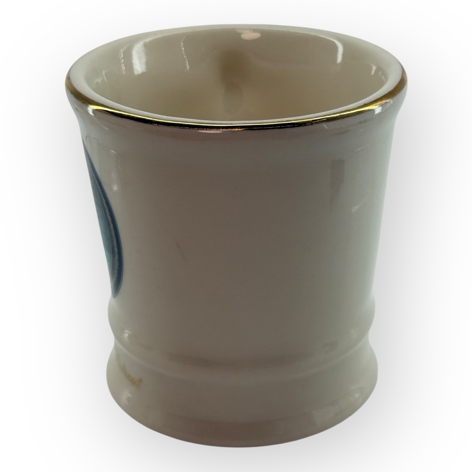 Mil-Art Camp David Presidential Retreat Coffee Mug USA Gold Rim 1980s Vintage