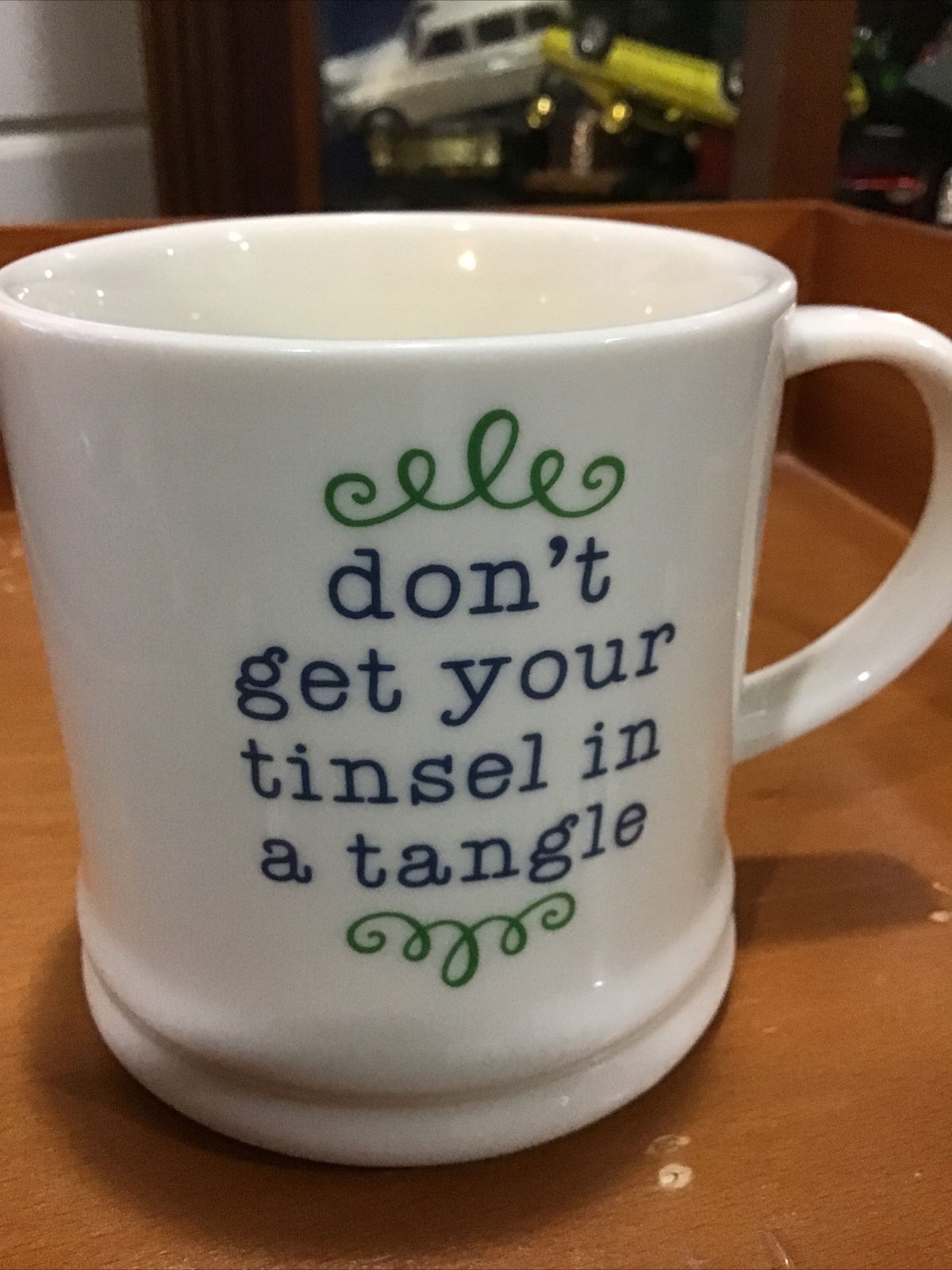 DON’T GET YOUR TINSEL IN A TANGLE MUG. MUG. Art Deco Print Mug. B154