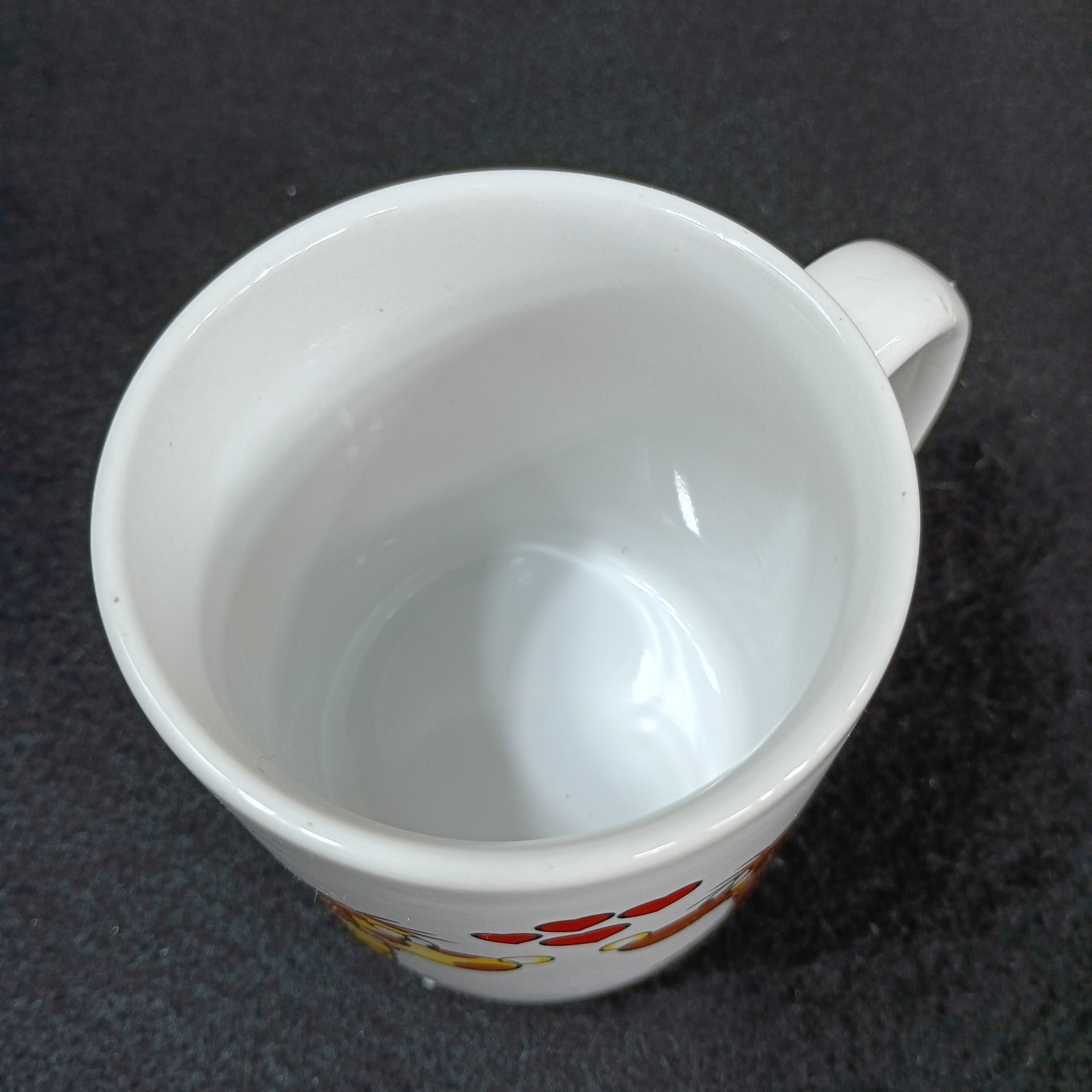 Vintage Cartoon Dogs Love Hearts Coffee Mug Tea Cup White Ceramic Made in Korea