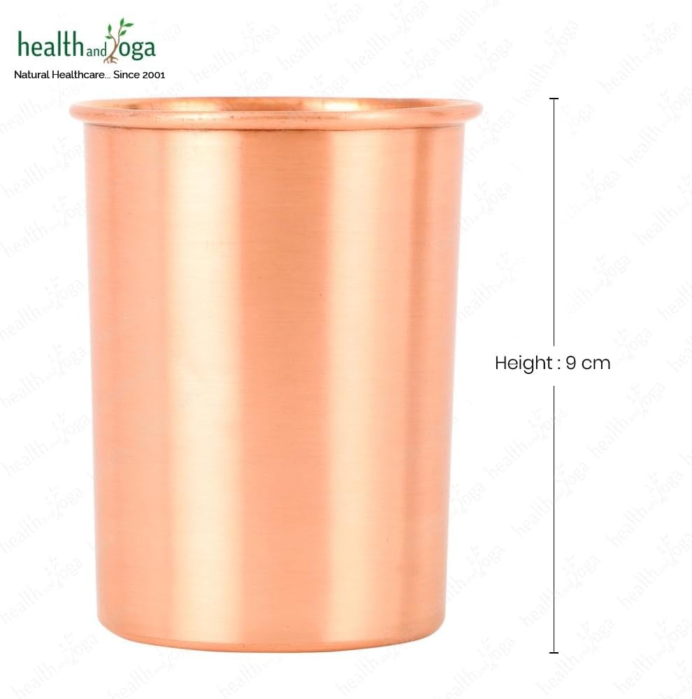 Juego De Tazas De Cobre Sólido Puro Hechas A Mano Medidor 2 Piezas 8 Fl Oz NUEVO