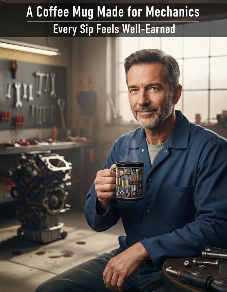 Toolbox Coffee Mug Mechanic Toolbox Mug Toolbox Set Pattern 11 OZ Mugs Men gift