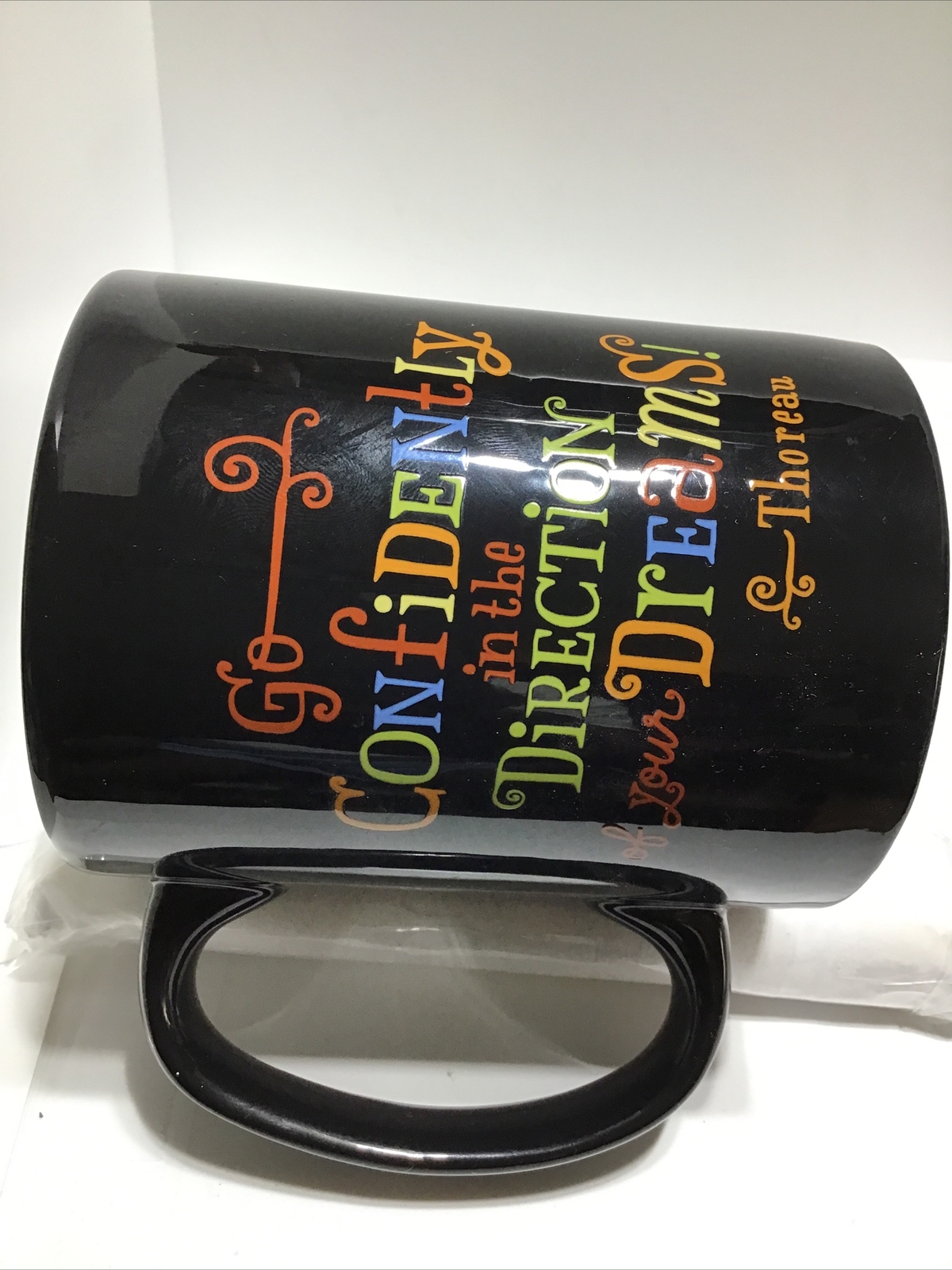 GO FOR YOUR DREAMS COFFEE MUG. GO CONFIDENTLY MUG. Art Deco Mug. B257