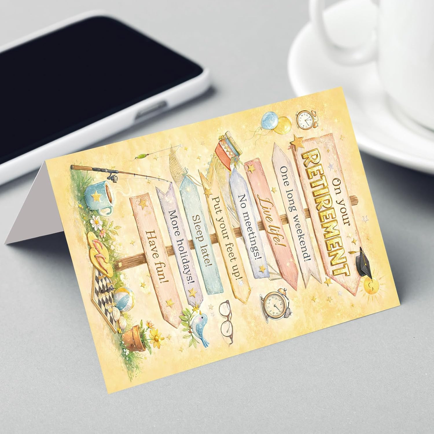 Funny Retirement Gifts for Women Men, Happy Retirement Card Gifts for Retired Fr