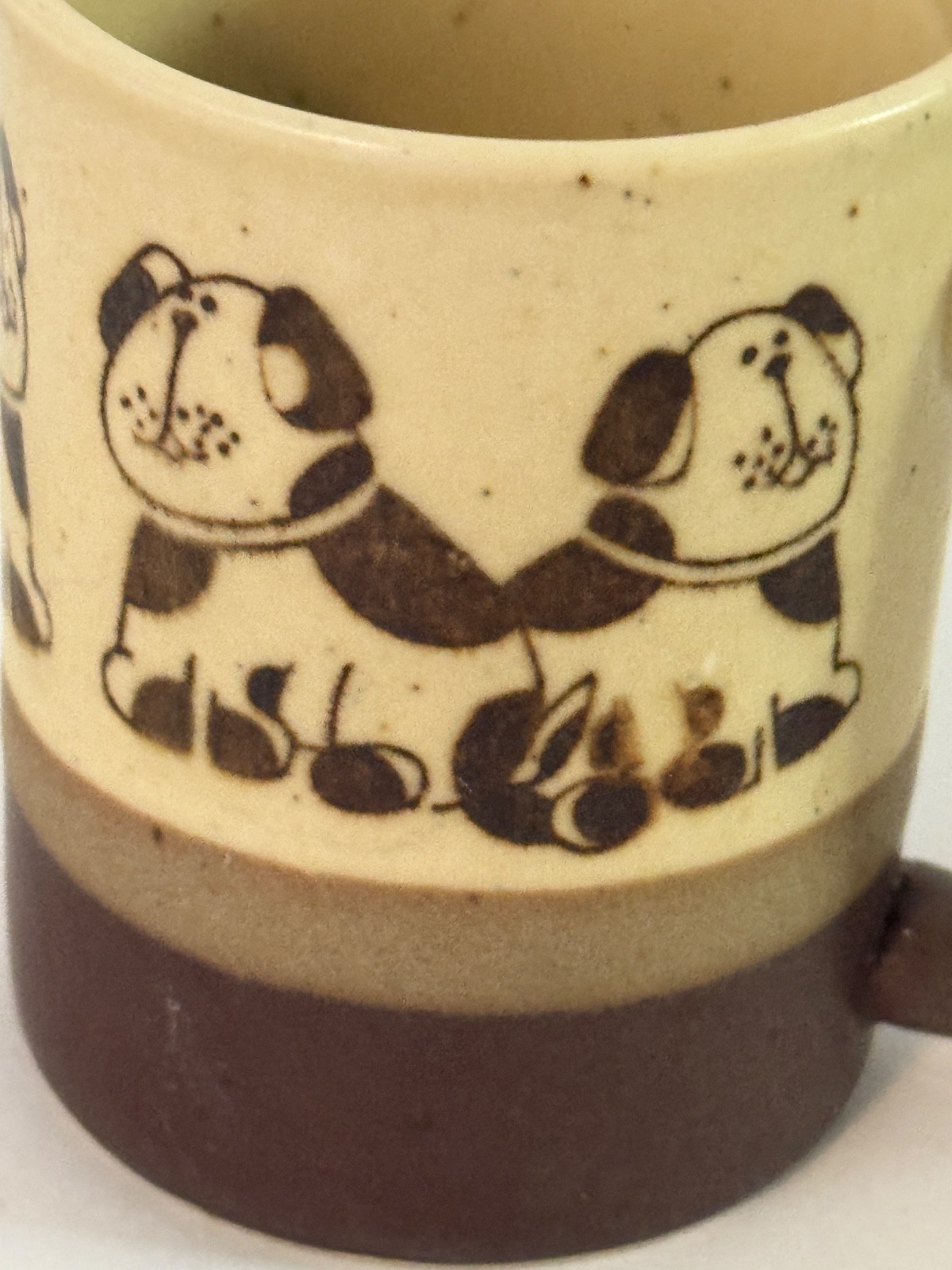 Vintage Otagiri Japan Stoneware Mug Puppy Dogs Cute Pottery Coffee Tea Mug Cup
