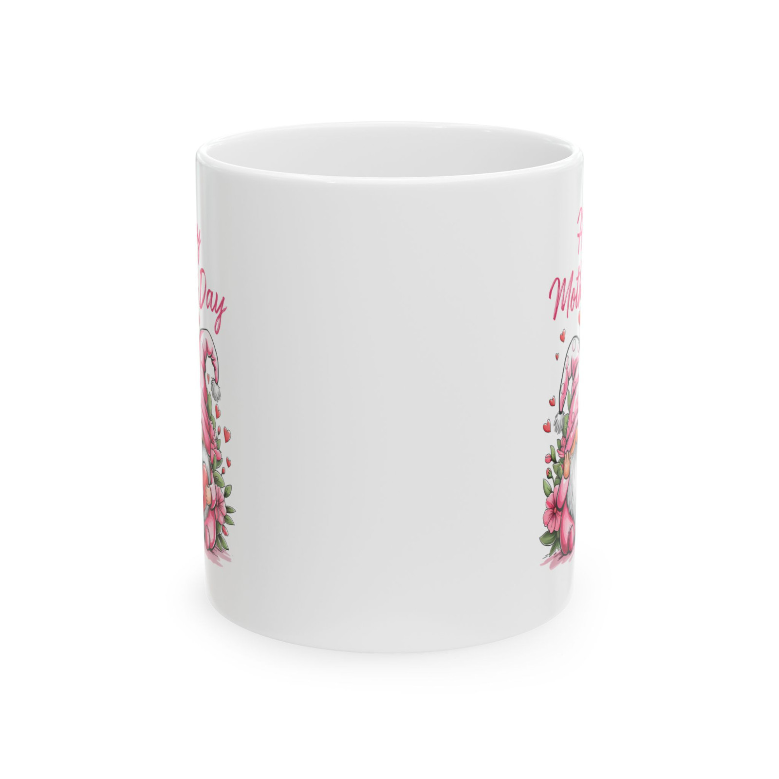 Happy Mothers Day Gnome Mug Cute Pink Floral Gift Mom Love Coffee Cup