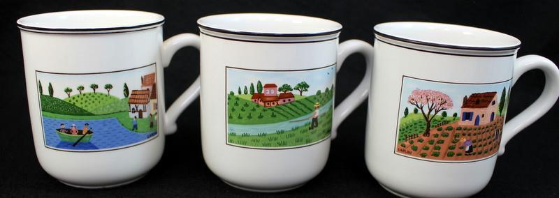 Villeroy and Boch Design Naif Group of 3 Mugs Various Designs