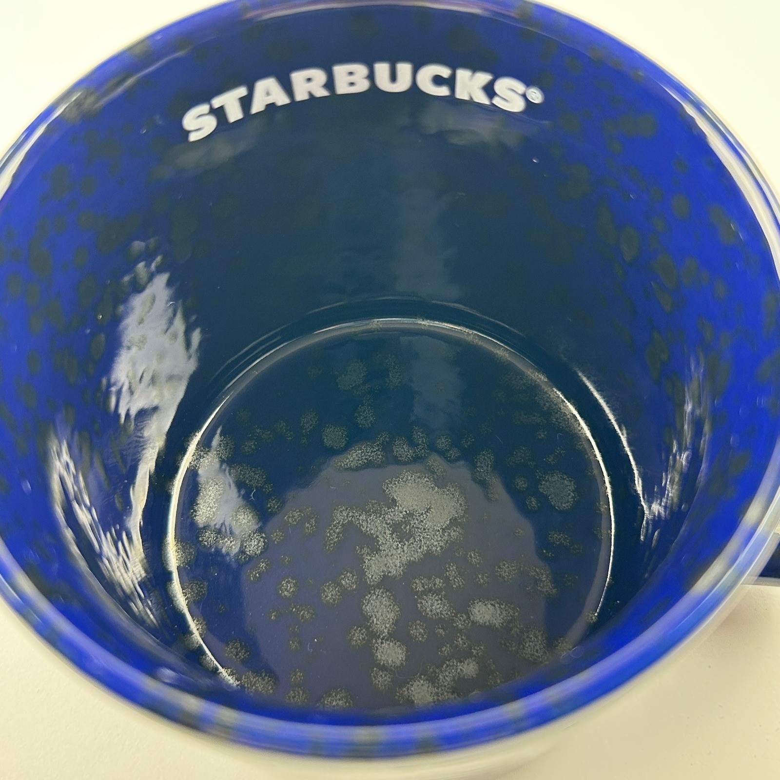 Starbucks 2020 Fall Cobalt Blue Metallic Speckled Ceramic Coffee Mug Thailand