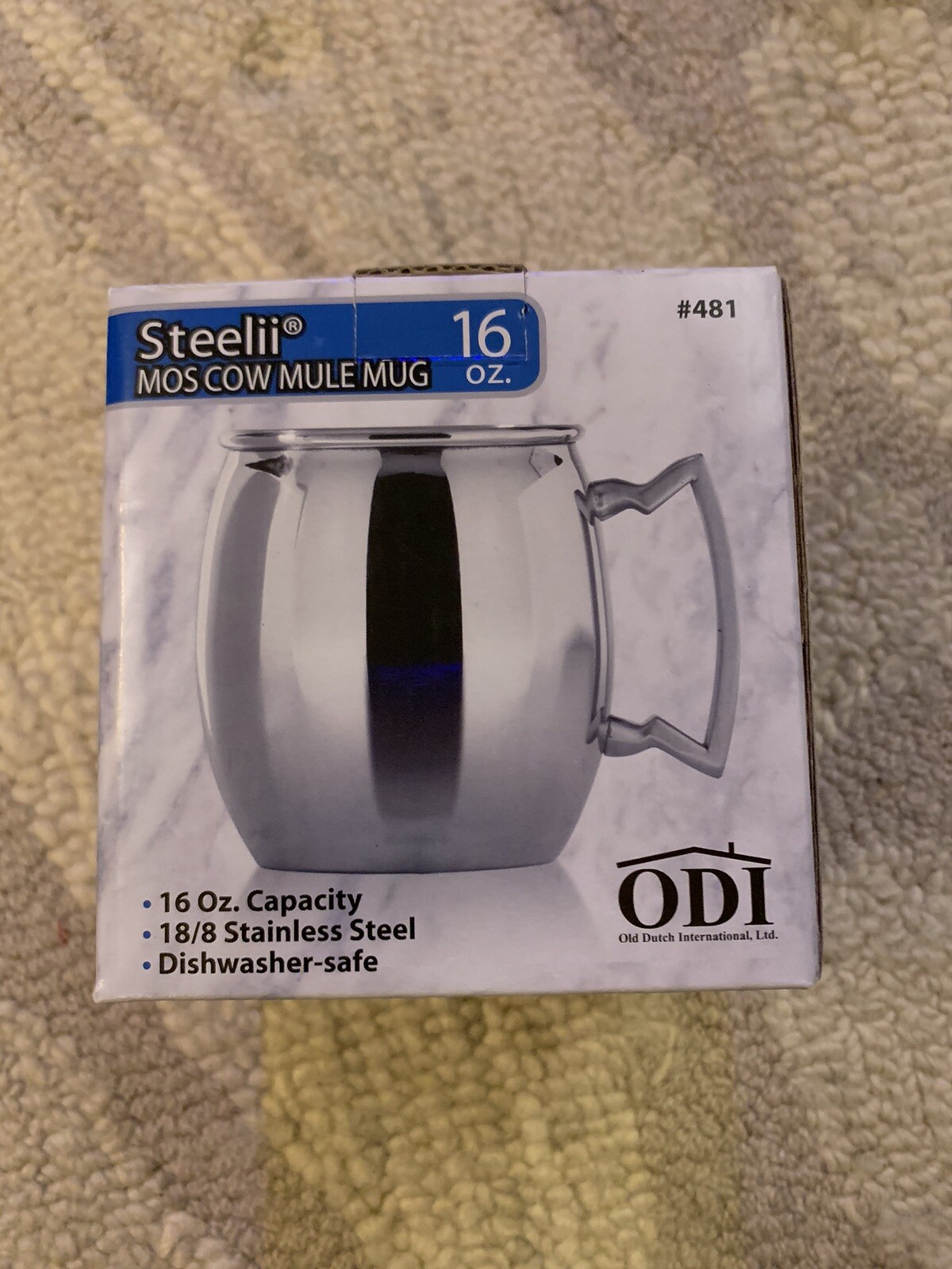 ODI OLD DUTCH INTL Steelii Stainless MOSCOW MULE 16-OZ MUGS