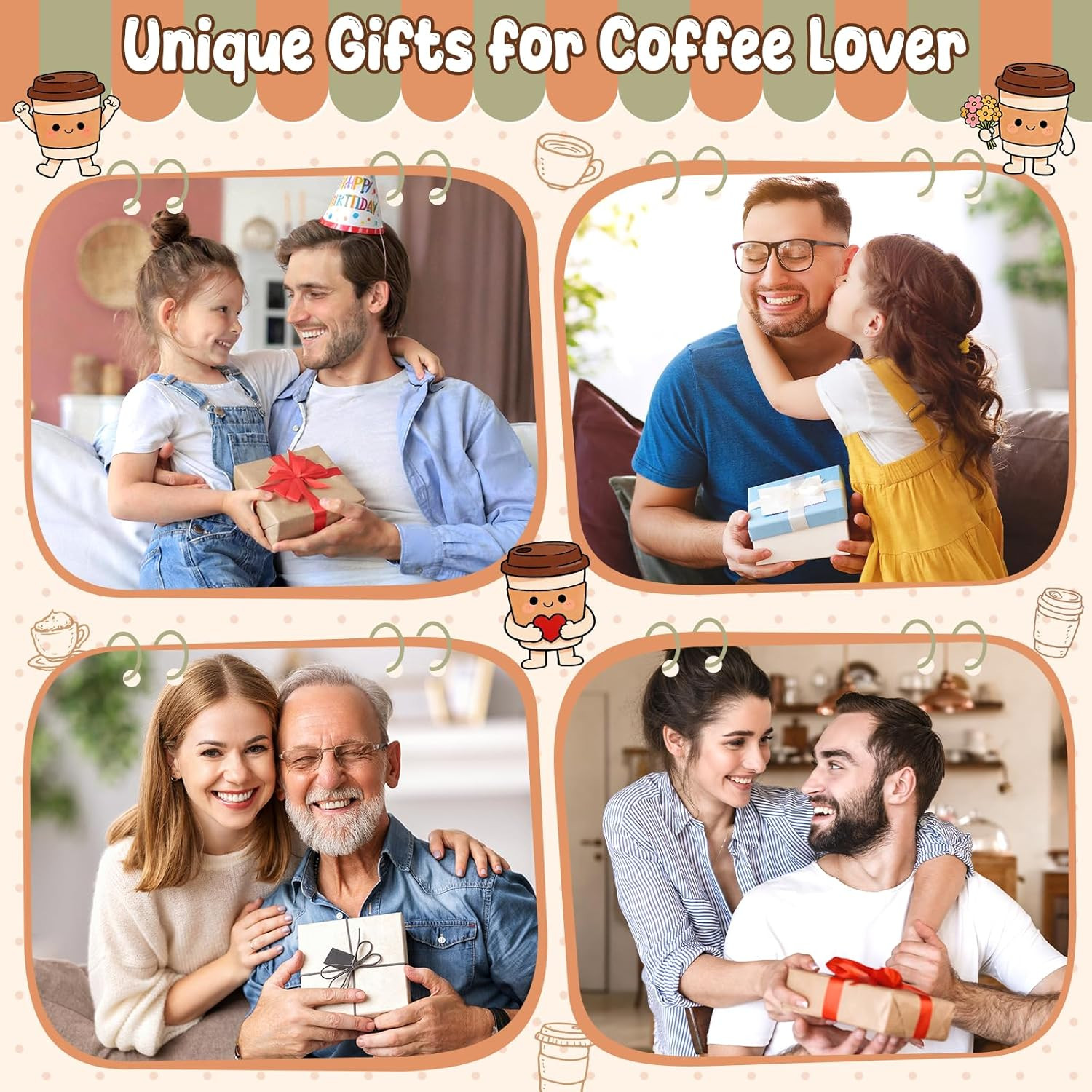 Fathers Day Birthday Gifts for Coffee Lover Dad from Son Daughter Wife Birthday